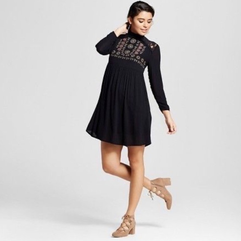 💫Xhilaration | Black Long Sleeve Dress